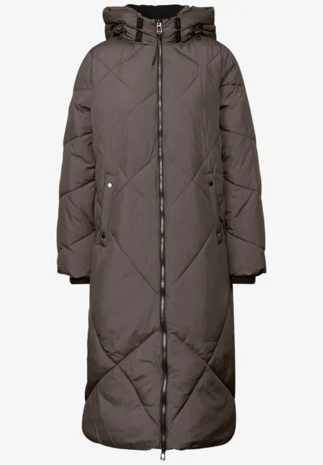 Veste longue matelassée nomad brown