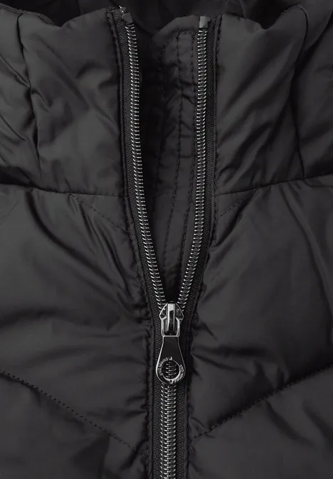Veste matelassée midi Black