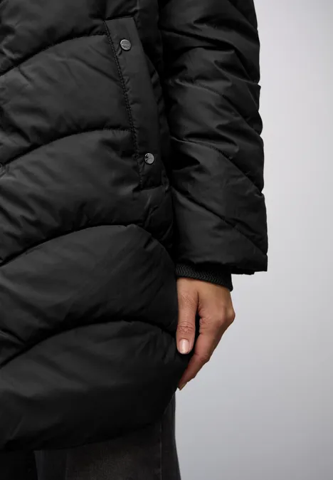 Veste matelassée midi Black