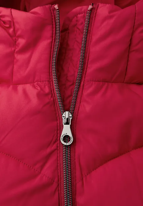 Veste matelassée midi carpet red