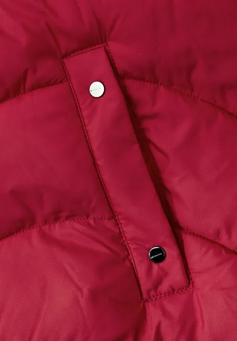 Veste matelassée midi carpet red