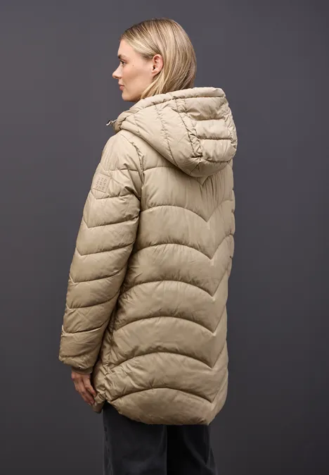 Veste matelassée midi Smooth Champagne
