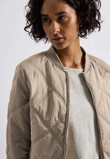 Blouson mit Steppmuster Smooth Champagne