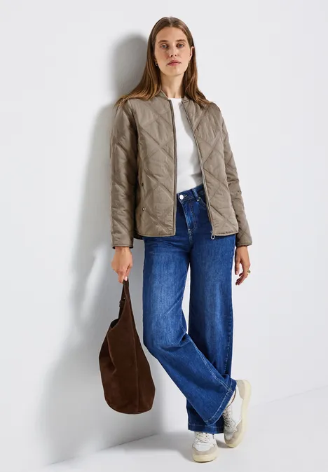 Blouson met doorgestikt patroon Smooth Champagne
