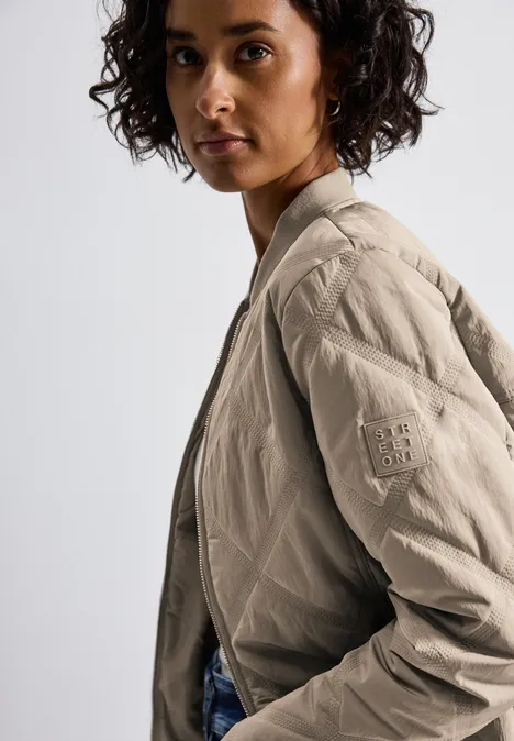 Blouson mit Steppmuster Smooth Champagne