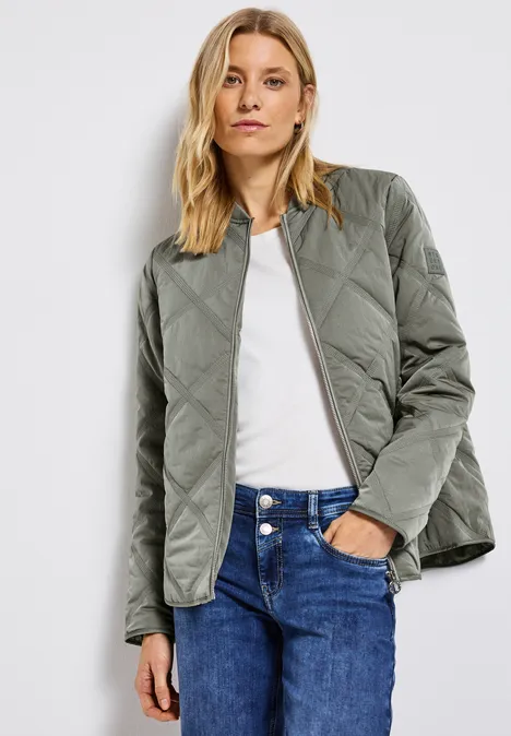 Blouson met doorgestikt patroon Fresh Sage
