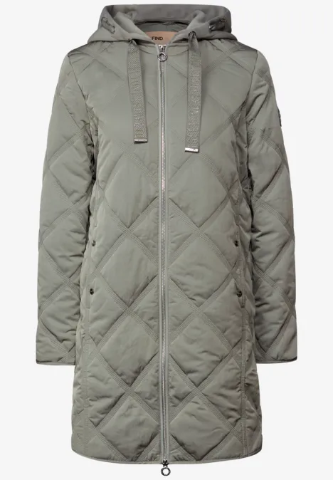 Gewatteerde jas met capuchon Fresh Sage