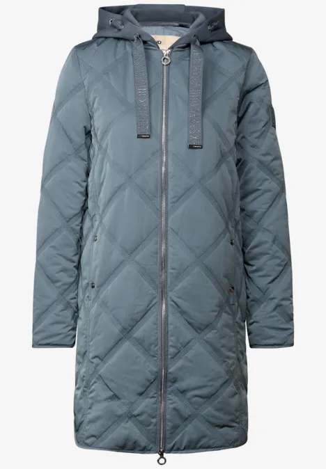Gewatteerde jas met capuchon Slate Blue