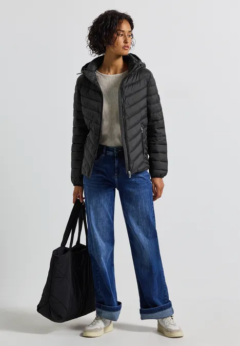 Jacke mit abnehmbarer Kapuze Black