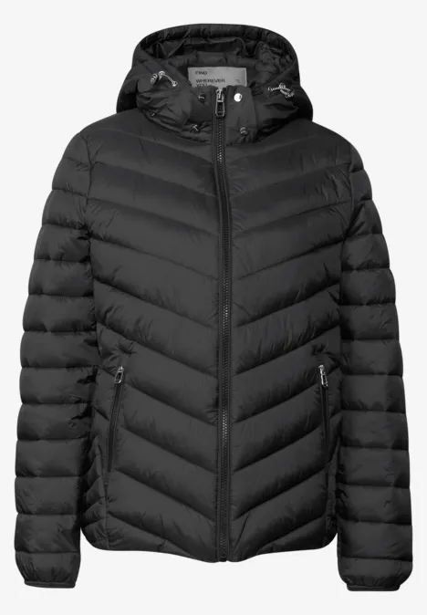 Jacke mit abnehmbarer Kapuze Black