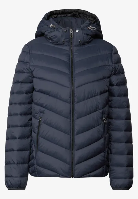 Jacke mit abnehmbarer Kapuze deep blue