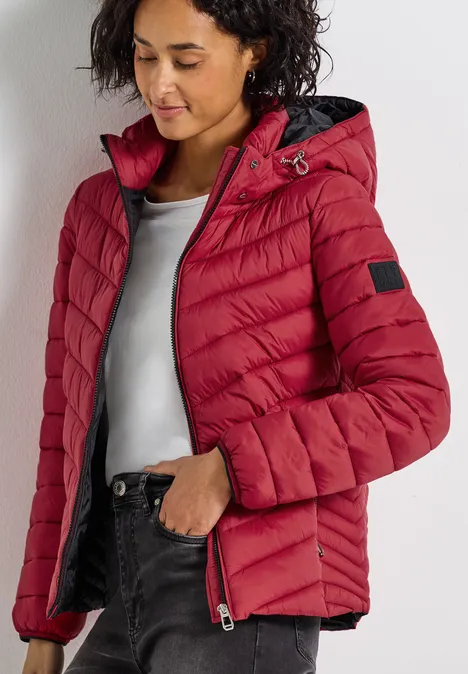 Jacke mit abnehmbarer Kapuze carpet red