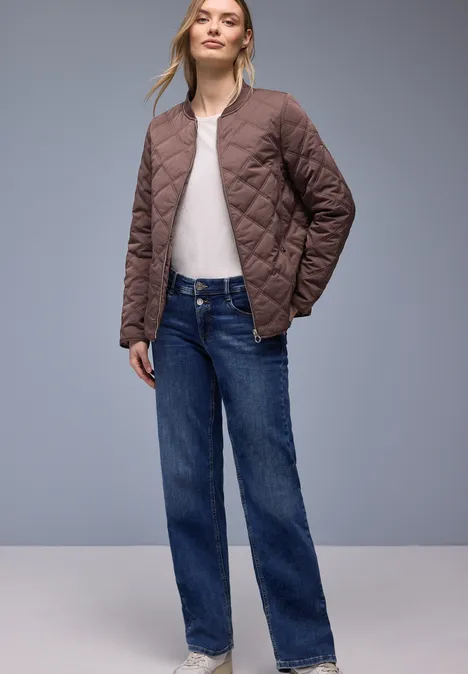 Jacke mit abnehmbarer Kapuze mahogany brown