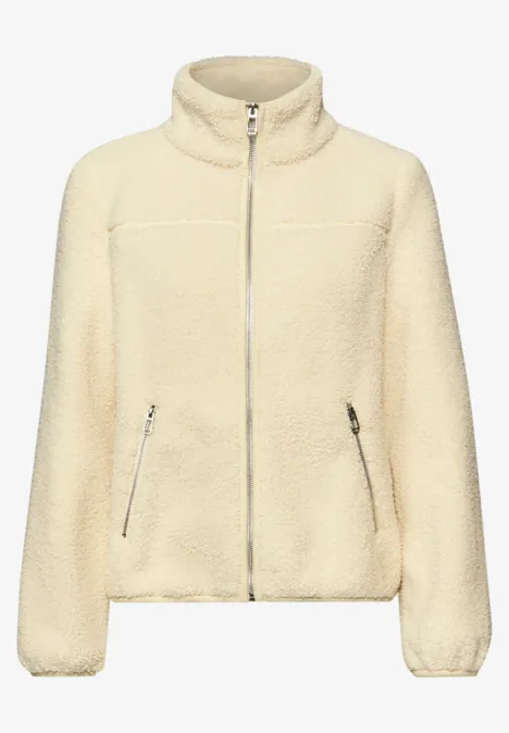 Kuschelige Teddy-Jacke eggshell ecru