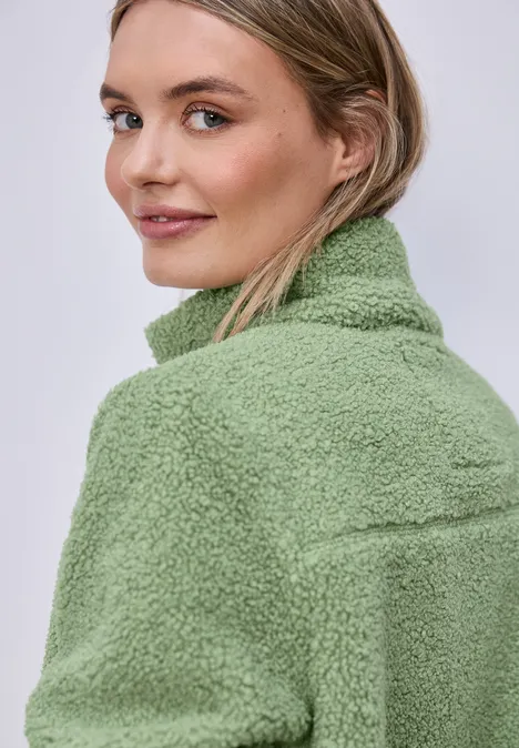 Kuschelige Teddy-Jacke Bright Pistachio