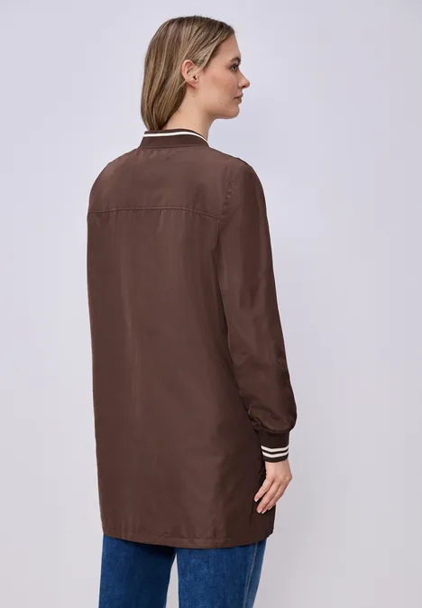 Langer Blouson mahogany brown