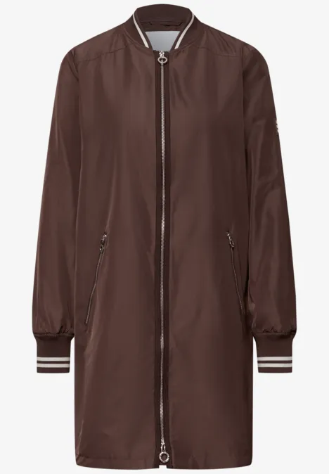Langer Blouson mahogany brown