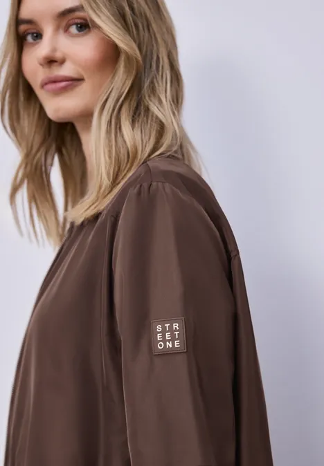 Langer Blouson mahogany brown