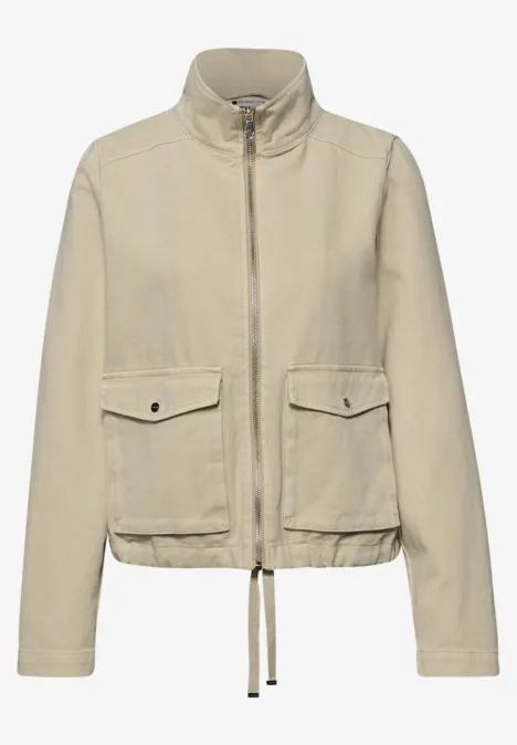 Washed-Look Jacke powder beige