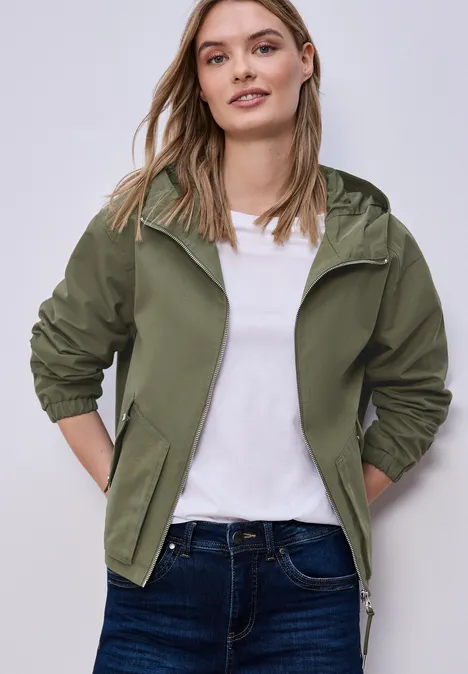 Kurze Jacke Dark Vetiver Green