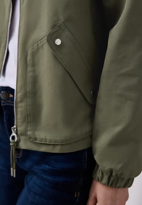 Kurze Jacke Dark Vetiver Green