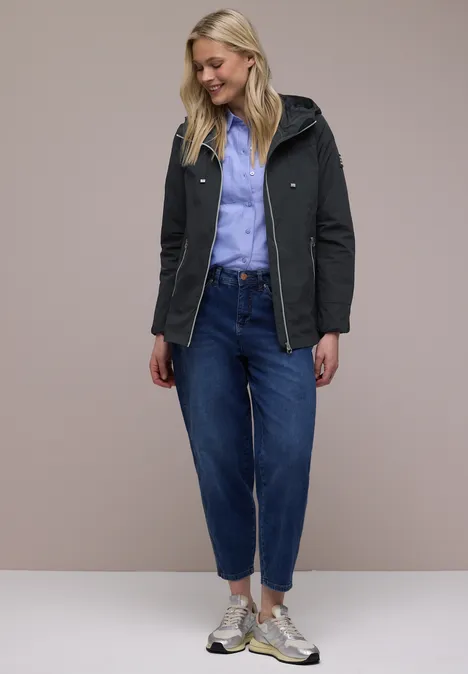 Jacke mit Kapuze und Zipper Skyfall Blue