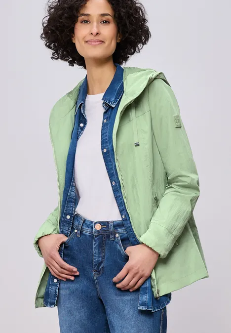 Jacke mit Kapuze und Zipper Bright Pistachio