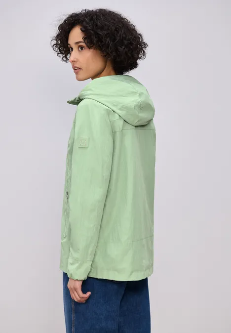 Jacke mit Kapuze und Zipper Bright Pistachio