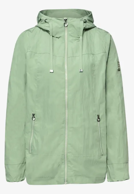 Jacke mit Kapuze und Zipper Bright Pistachio