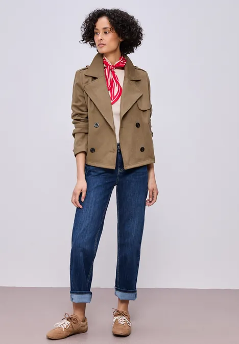 Trenchcoat aus Velours Cinnamon Brown Trenchcoat aus Velours Cinnamon Brown