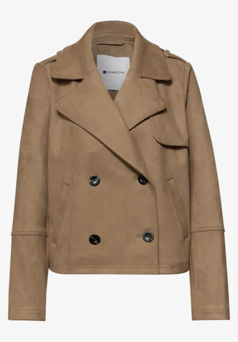 Trenchcoat aus Velours Cinnamon Brown Trenchcoat aus Velours Cinnamon Brown