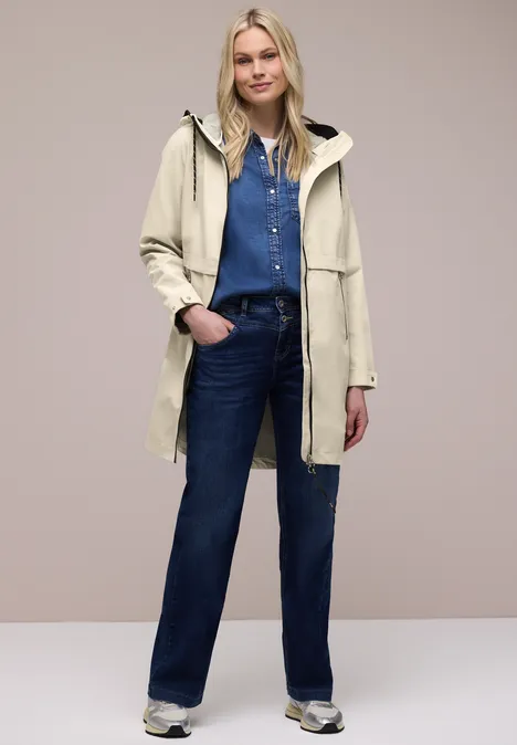 Doubleface parka powder beige