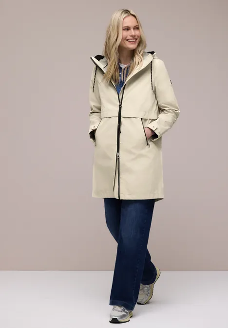 Doubleface parka powder beige