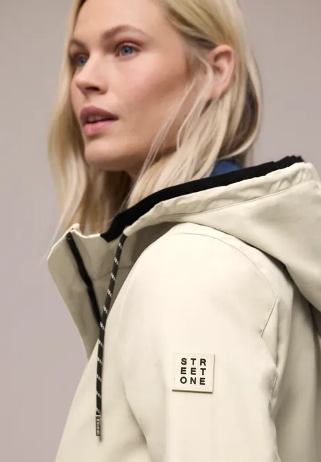 Doubleface parka powder beige