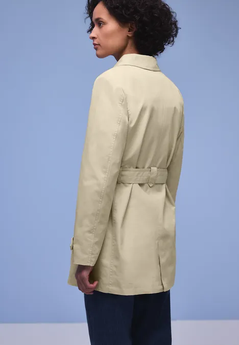 Trench-coat powder beige