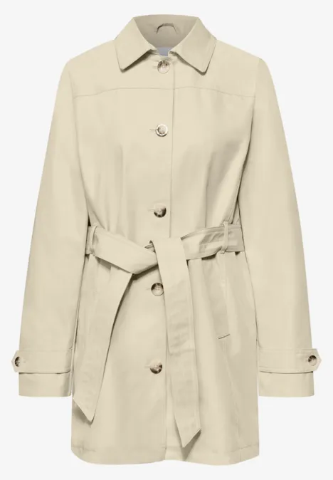 Trench-coat powder beige