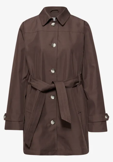 Trench-coat mahogany brown