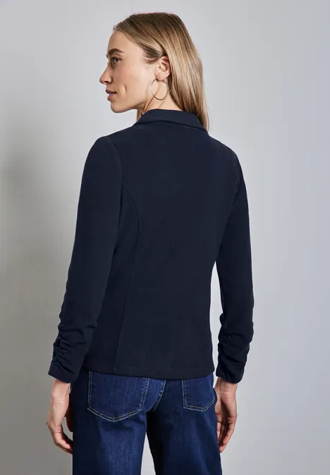 Basic Blazer mit Raffungen deep blue