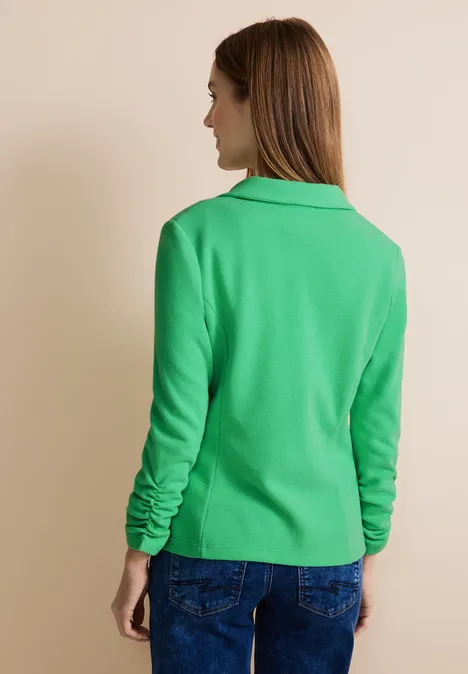 Basic Blazer mit Raffungen soft grass green