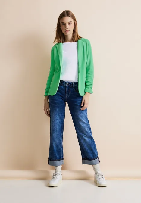 Basic Blazer mit Raffungen soft grass green