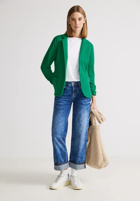 Basic Blazer mit Raffungen fresh spring green