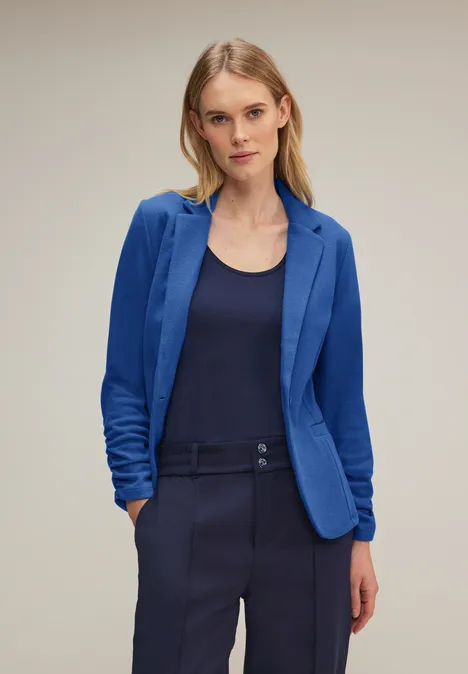 Basic Blazer mit Raffungen fresh intense gentle blue