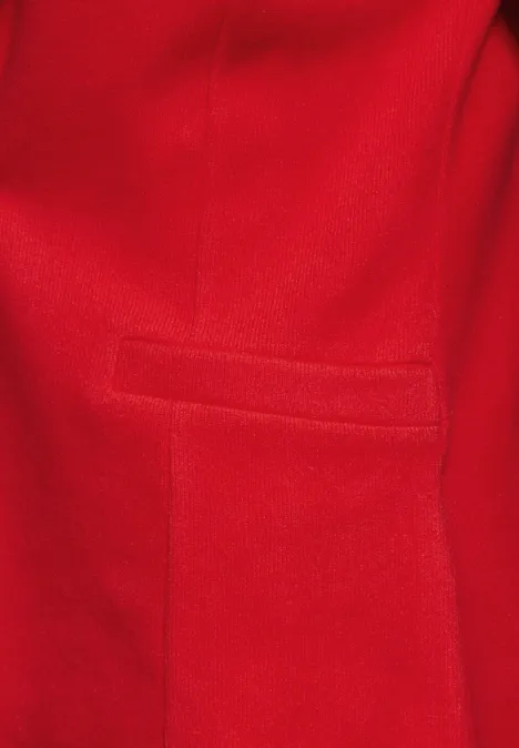 Basic Blazer mit Raffungen mandarin red