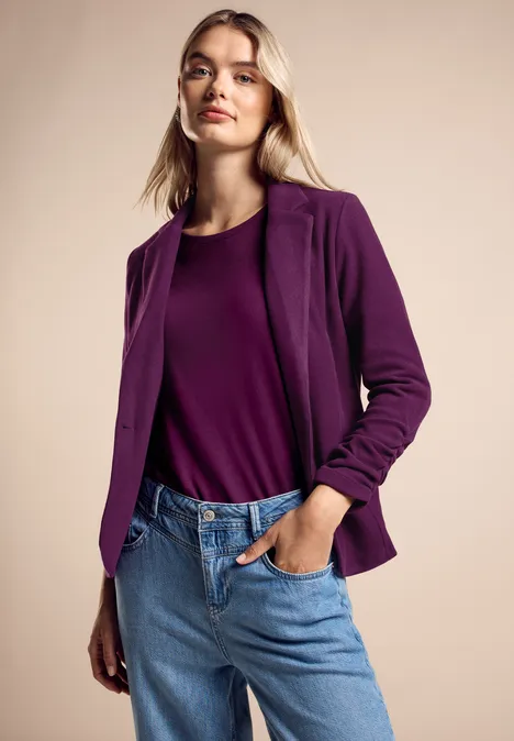 Blazer basique avec fronces caspia purple