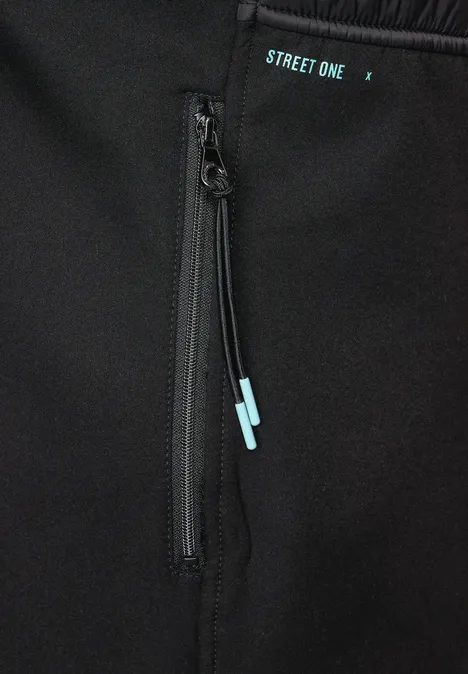 Jacke im Materialmix Black