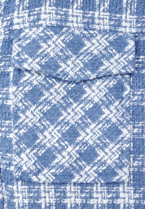 Kurze Bouclé Jacke high blue