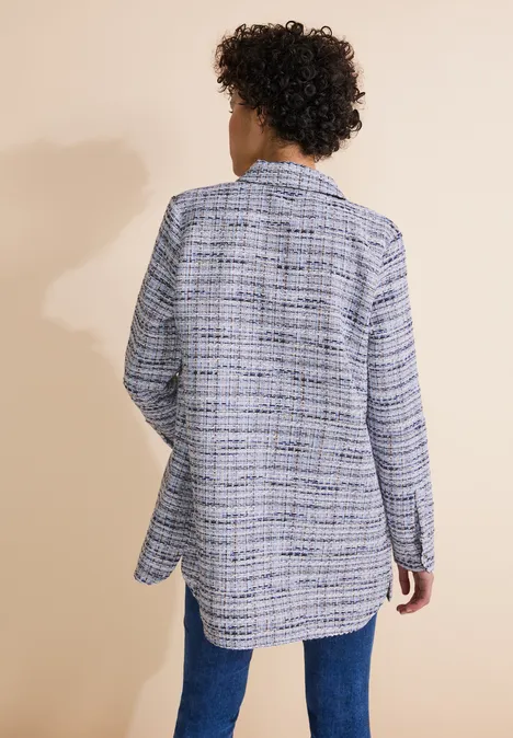 Bouclé Overshirt gravity blue