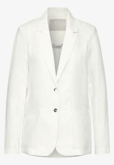 Long Leinenblazer off white