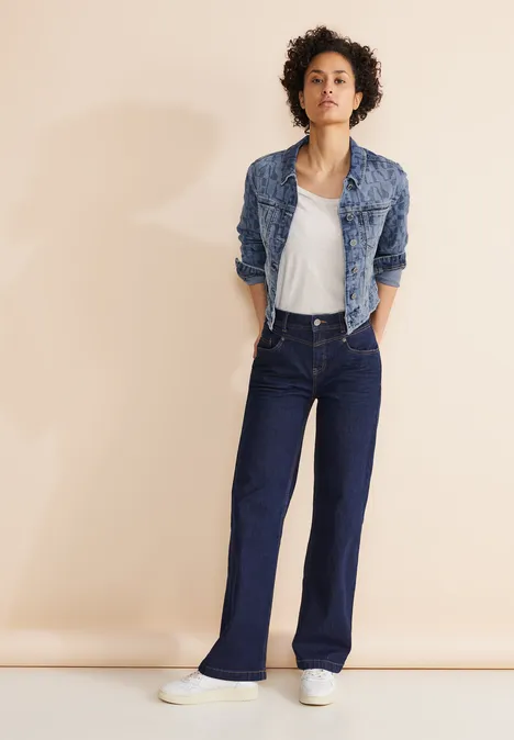 Lasercut Jeansjacke laser indigo wash