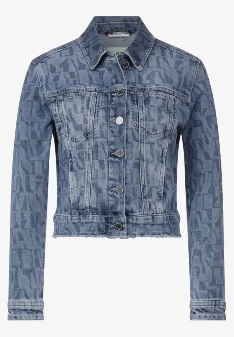 Lasercut Jeansjacke laser indigo wash
